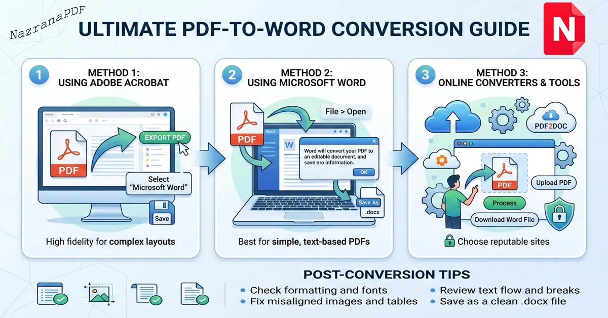 How to Convert PDF to Word Free Methods Step by Step Guide