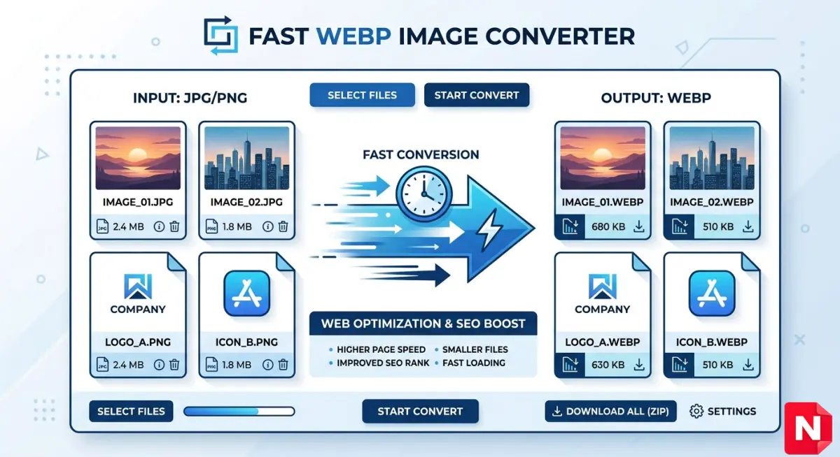 Convert Image to WebP Online Free – Compress Images Instantly (No Quality Loss)
